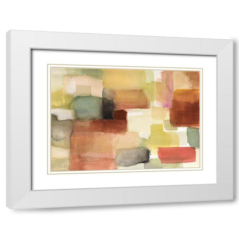 Woven Hills White Modern Wood Framed Art Print with Double Matting by Loreth, Lanie