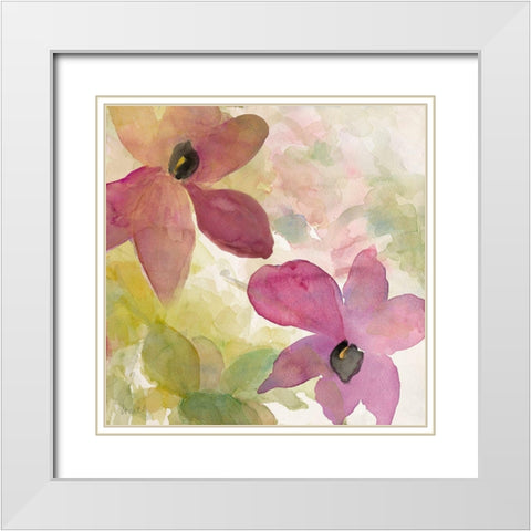 Beautiful and Peace Orchid I White Modern Wood Framed Art Print with Double Matting by Loreth, Lanie