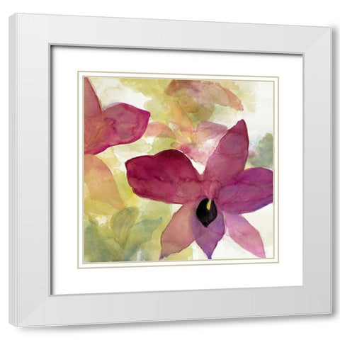 Beautiful and Peace Orchid II White Modern Wood Framed Art Print with Double Matting by Loreth, Lanie