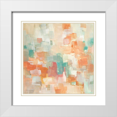 Retro City White Modern Wood Framed Art Print with Double Matting by Loreth, Lanie