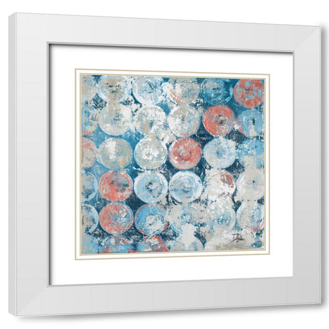 Antique Decorative Circles White Modern Wood Framed Art Print with Double Matting by Pinto, Patricia