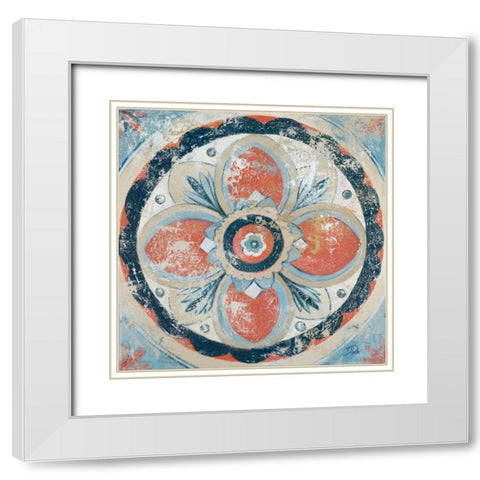 Old Portugese Hue White Modern Wood Framed Art Print with Double Matting by Pinto, Patricia
