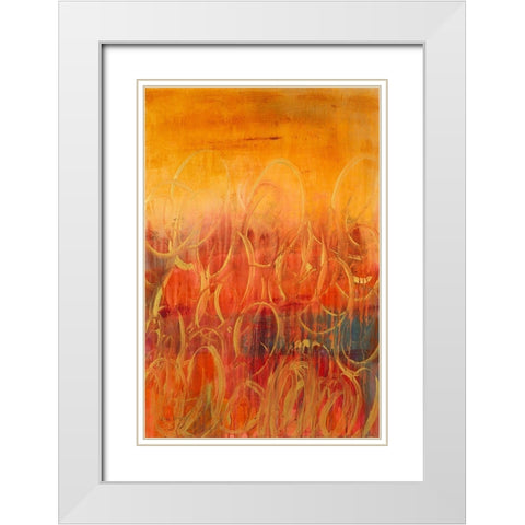 Retrospective I White Modern Wood Framed Art Print with Double Matting by Loreth, Lanie
