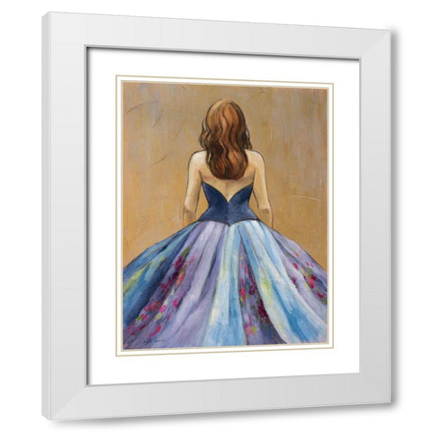 Still Woman In Dress White Modern Wood Framed Art Print with Double Matting by Loreth, Lanie