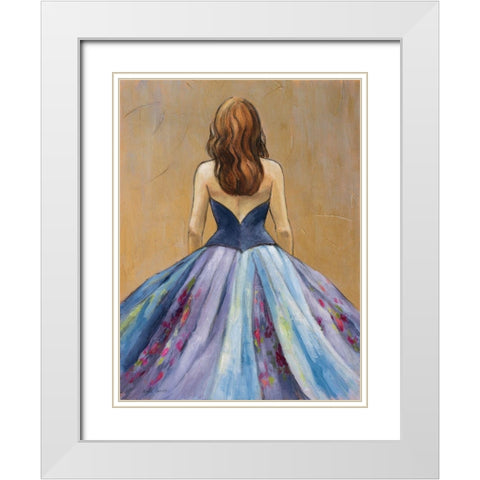 Still Woman In Dress White Modern Wood Framed Art Print with Double Matting by Loreth, Lanie