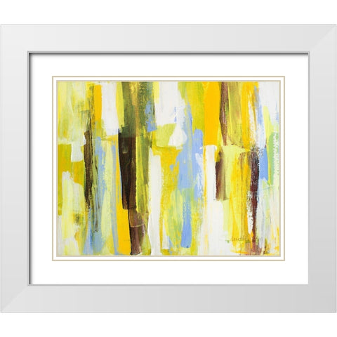 Garden Abstract I White Modern Wood Framed Art Print with Double Matting by Loreth, Lanie