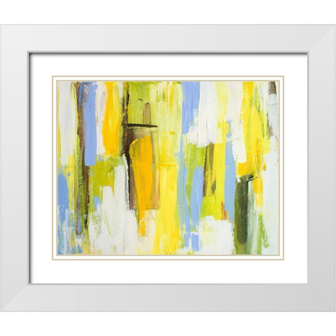 Garden Abstract II White Modern Wood Framed Art Print with Double Matting by Loreth, Lanie