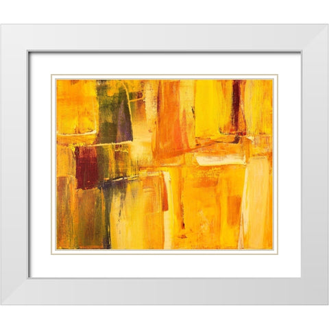 Impromptu White Modern Wood Framed Art Print with Double Matting by Loreth, Lanie