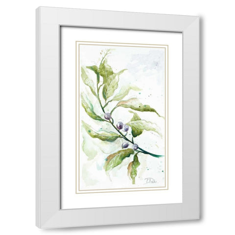 Branches To The Wind I White Modern Wood Framed Art Print with Double Matting by Pinto, Patricia