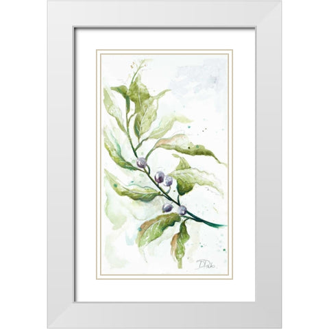 Branches To The Wind I White Modern Wood Framed Art Print with Double Matting by Pinto, Patricia
