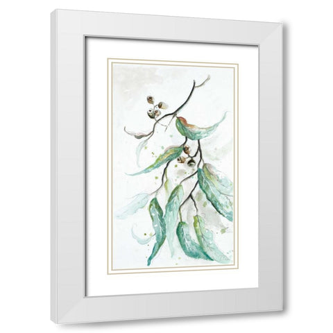 Branches To The Wind III White Modern Wood Framed Art Print with Double Matting by Pinto, Patricia
