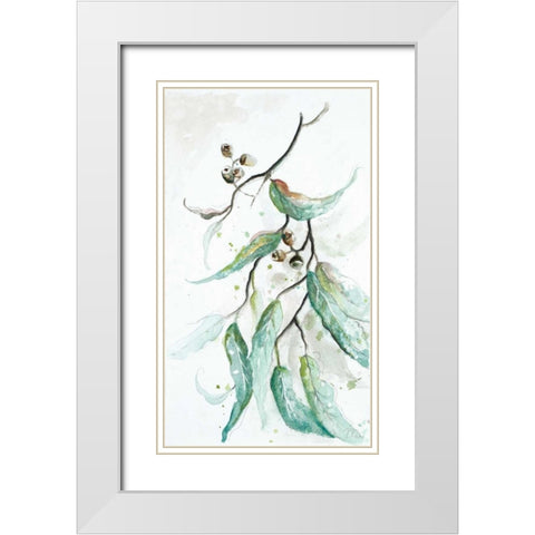 Branches To The Wind III White Modern Wood Framed Art Print with Double Matting by Pinto, Patricia