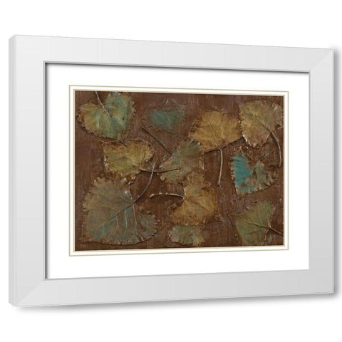 Abiquiu Leaves White Modern Wood Framed Art Print with Double Matting by Loreth, Lanie