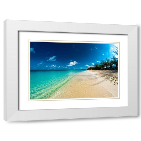 Cayman Islands Beach White Modern Wood Framed Art Print with Double Matting by Bill Carson Photography