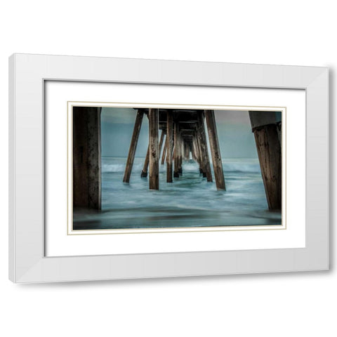 Surf White Modern Wood Framed Art Print with Double Matting by Bill Carson Photography