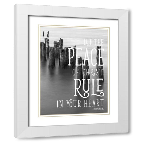 Rule Your Heart White Modern Wood Framed Art Print with Double Matting by Bill Carson Photography
