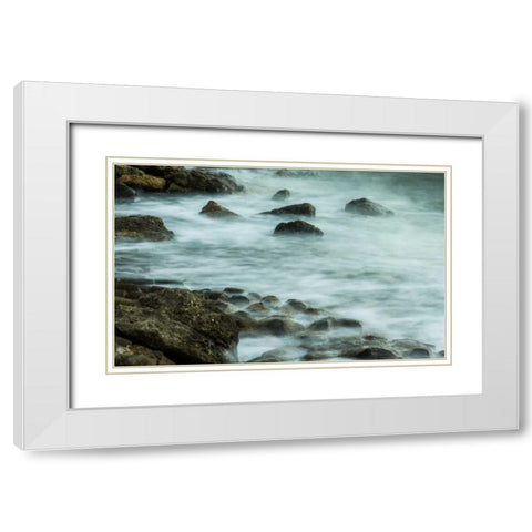 Rocks II White Modern Wood Framed Art Print with Double Matting by Bill Carson Photography