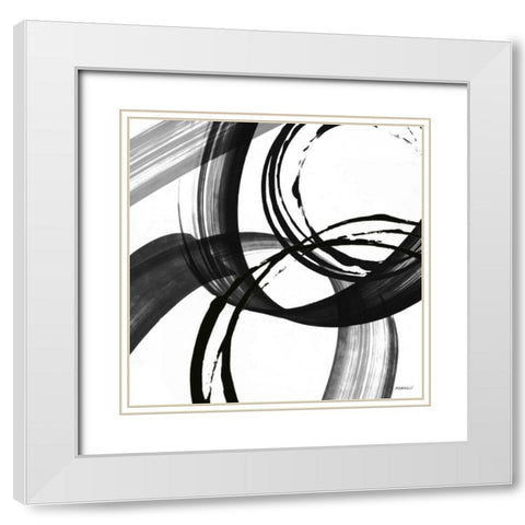 Black and White Pop II White Modern Wood Framed Art Print with Double Matting by Meneely, Dan