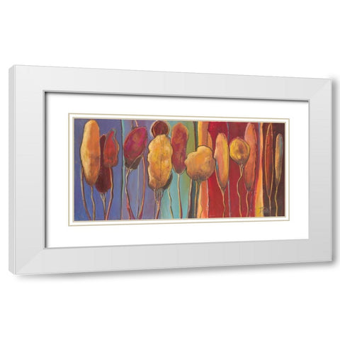Modern Trees II White Modern Wood Framed Art Print with Double Matting by Pinto, Patricia
