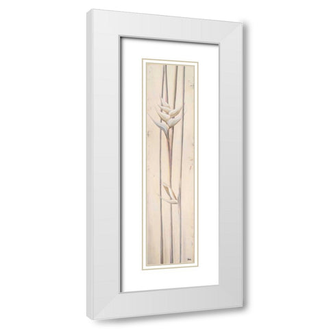 White Heliconias I White Modern Wood Framed Art Print with Double Matting by Pinto, Patricia