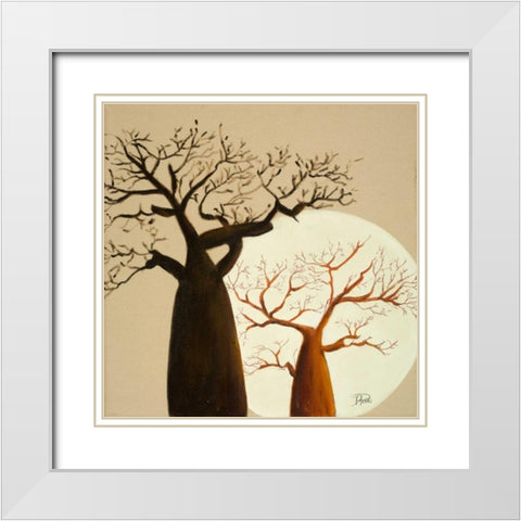 Madagascar Safari II White Modern Wood Framed Art Print with Double Matting by Pinto, Patricia