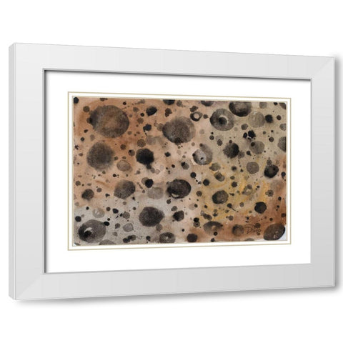 Rustic Dots White Modern Wood Framed Art Print with Double Matting by Pinto, Patricia