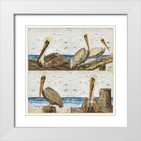 Pelican Pack White Modern Wood Framed Art Print with Double Matting by DeRice, Julie