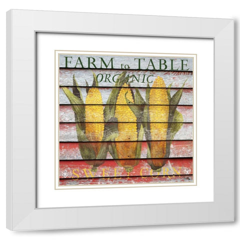 Farm to Table White Modern Wood Framed Art Print with Double Matting by Medley, Elizabeth