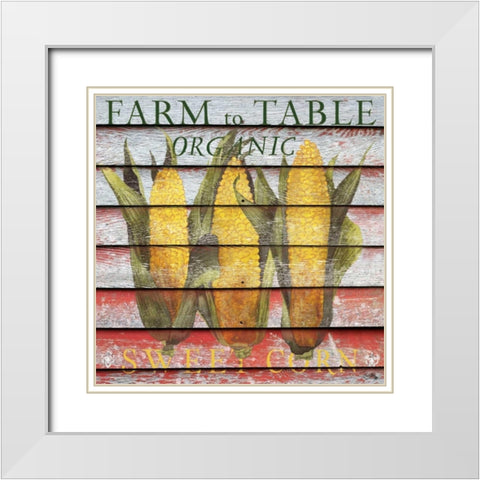 Farm to Table White Modern Wood Framed Art Print with Double Matting by Medley, Elizabeth