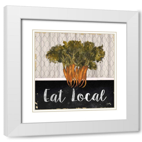 Local Grown I White Modern Wood Framed Art Print with Double Matting by Medley, Elizabeth