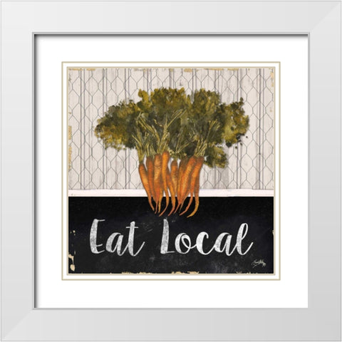 Local Grown I White Modern Wood Framed Art Print with Double Matting by Medley, Elizabeth