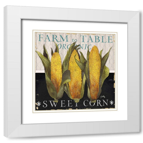 Vegetable Farm Fresh I White Modern Wood Framed Art Print with Double Matting by Medley, Elizabeth