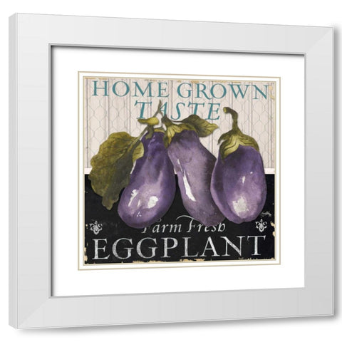 Vegetable Farm Fresh IV White Modern Wood Framed Art Print with Double Matting by Medley, Elizabeth