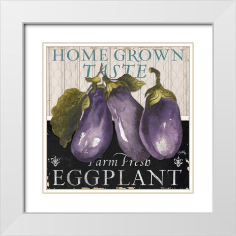 Vegetable Farm Fresh IV White Modern Wood Framed Art Print with Double Matting by Medley, Elizabeth