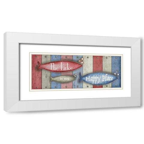 Lake Place I White Modern Wood Framed Art Print with Double Matting by Metz, Andi