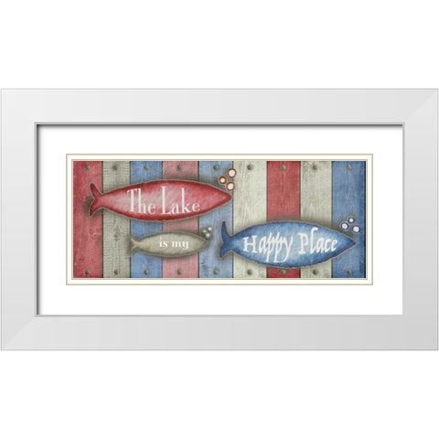 Lake Place I White Modern Wood Framed Art Print with Double Matting by Metz, Andi