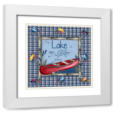 On the Lake I White Modern Wood Framed Art Print with Double Matting by Metz, Andi
