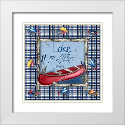 On the Lake I White Modern Wood Framed Art Print with Double Matting by Metz, Andi