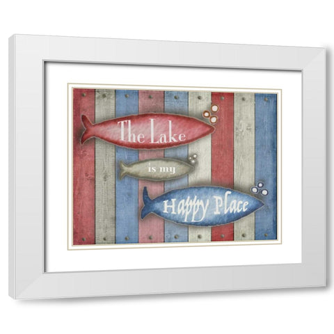 Lake Place White Modern Wood Framed Art Print with Double Matting by Metz, Andi