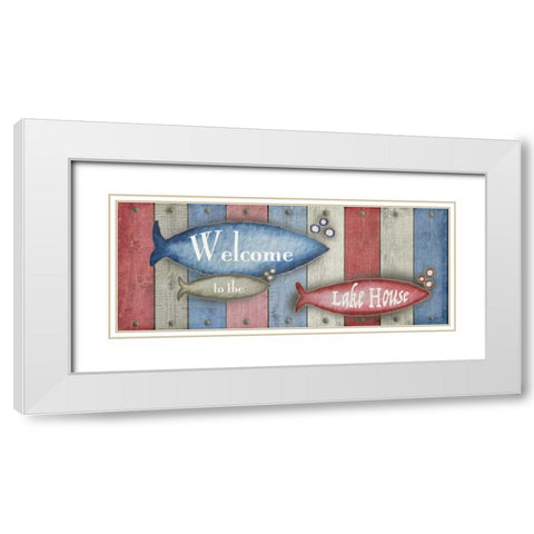 Lake Place II White Modern Wood Framed Art Print with Double Matting by Metz, Andi
