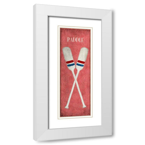 Oars and Anchors II White Modern Wood Framed Art Print with Double Matting by Metz, Andi
