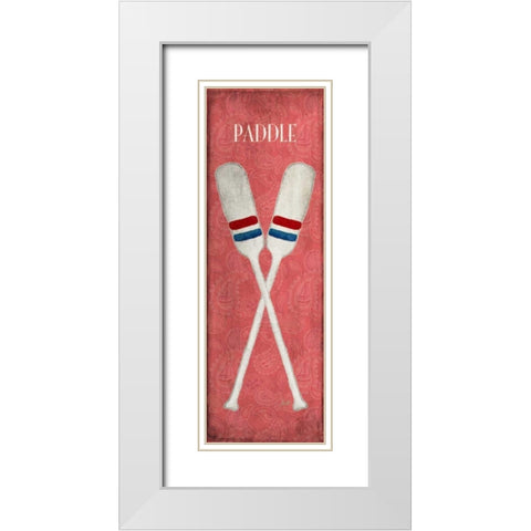 Oars and Anchors II White Modern Wood Framed Art Print with Double Matting by Metz, Andi