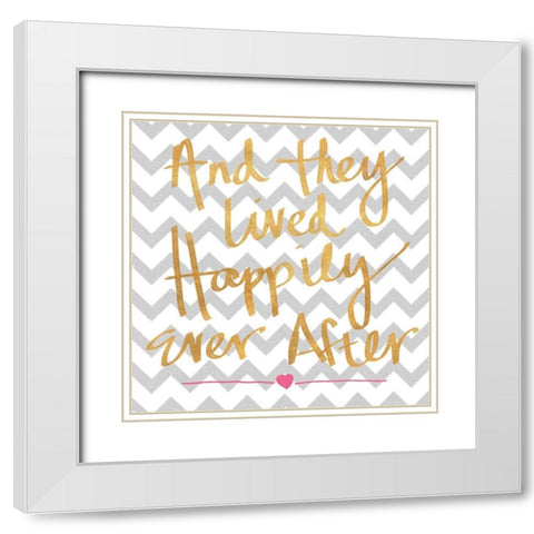 Wedding III White Modern Wood Framed Art Print with Double Matting by SD Graphics Studio