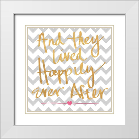 Wedding III White Modern Wood Framed Art Print with Double Matting by SD Graphics Studio