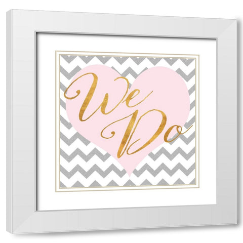 We Do White Modern Wood Framed Art Print with Double Matting by SD Graphics Studio