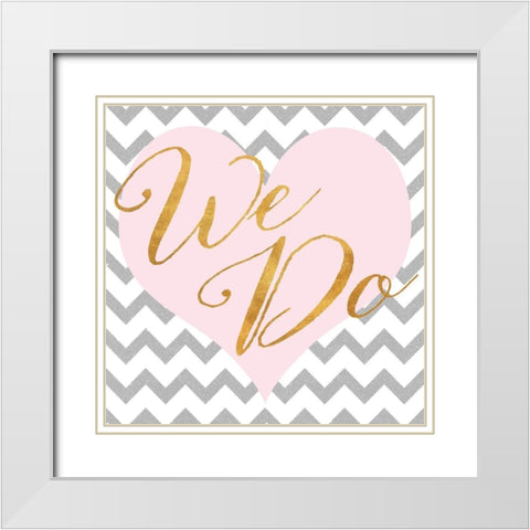 We Do White Modern Wood Framed Art Print with Double Matting by SD Graphics Studio