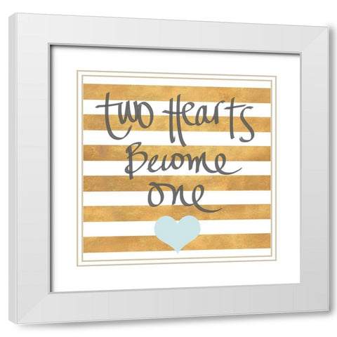 Wedding I White Modern Wood Framed Art Print with Double Matting by SD Graphics Studio