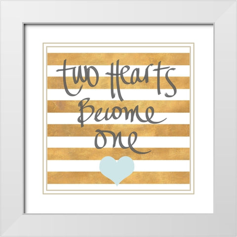 Wedding I White Modern Wood Framed Art Print with Double Matting by SD Graphics Studio