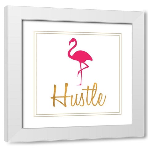 Office Pop I White Modern Wood Framed Art Print with Double Matting by SD Graphics Studio