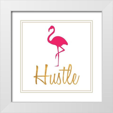 Office Pop I White Modern Wood Framed Art Print with Double Matting by SD Graphics Studio